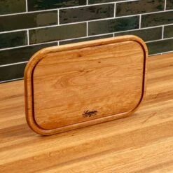 Scotsman Cherry Rectangle Serving Board with Juice Groove -Laurel Mercantile Store NewWoodProducts Cherry June13 2024 120