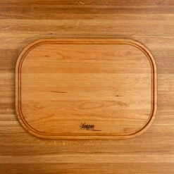 Scotsman Cherry Rectangle Serving Board with Juice Groove -Laurel Mercantile Store NewWoodProducts Cherry June13 2024 122