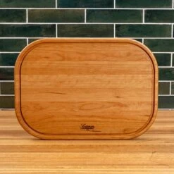 Scotsman Cherry Rectangle Serving Board with Juice Groove -Laurel Mercantile Store NewWoodProducts Cherry June13 2024 127