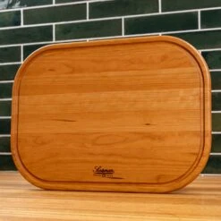 Scotsman Cherry Rectangle Serving Board with Juice Groove -Laurel Mercantile Store NewWoodProducts Cherry June13 2024 129
