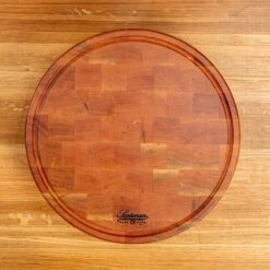 Scotsman Cherry End Grain Round Butcher Block with Juice Groove -Laurel Mercantile Store NewWoodProducts Cherry June14 2024 159 e21eb1c9 cbf5 49e5 bcbd feb2ef34cb44