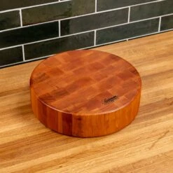 Scotsman Cherry End Grain Round Butcher Block -Laurel Mercantile Store NewWoodProducts Cherry June14 2024 179 21880777 7e49 4bbd 8cf3 be7171dc94ac