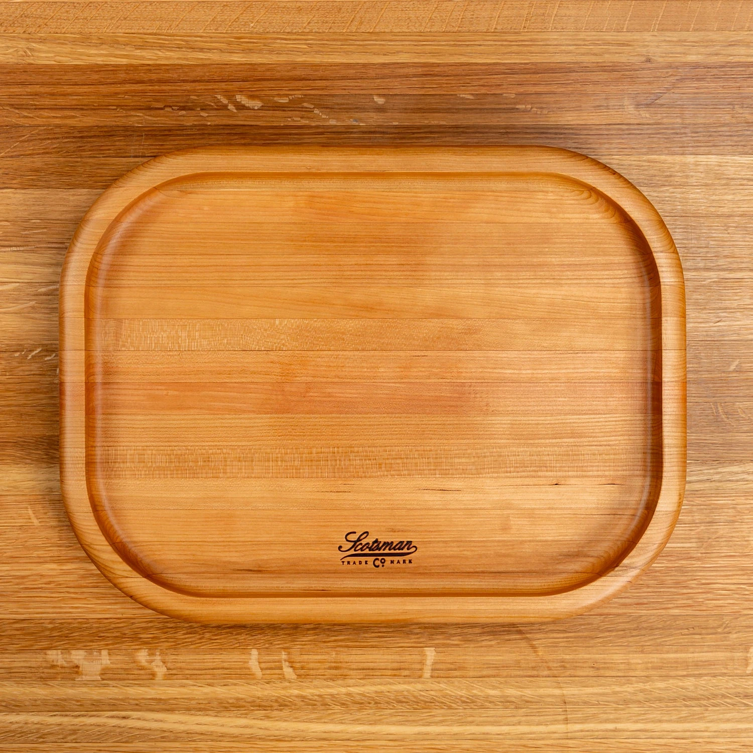 Scotsman Cherry Carving Block with Raised Edge 11 Scotsman Cherry Carving Block with Raised Edge - Image 9