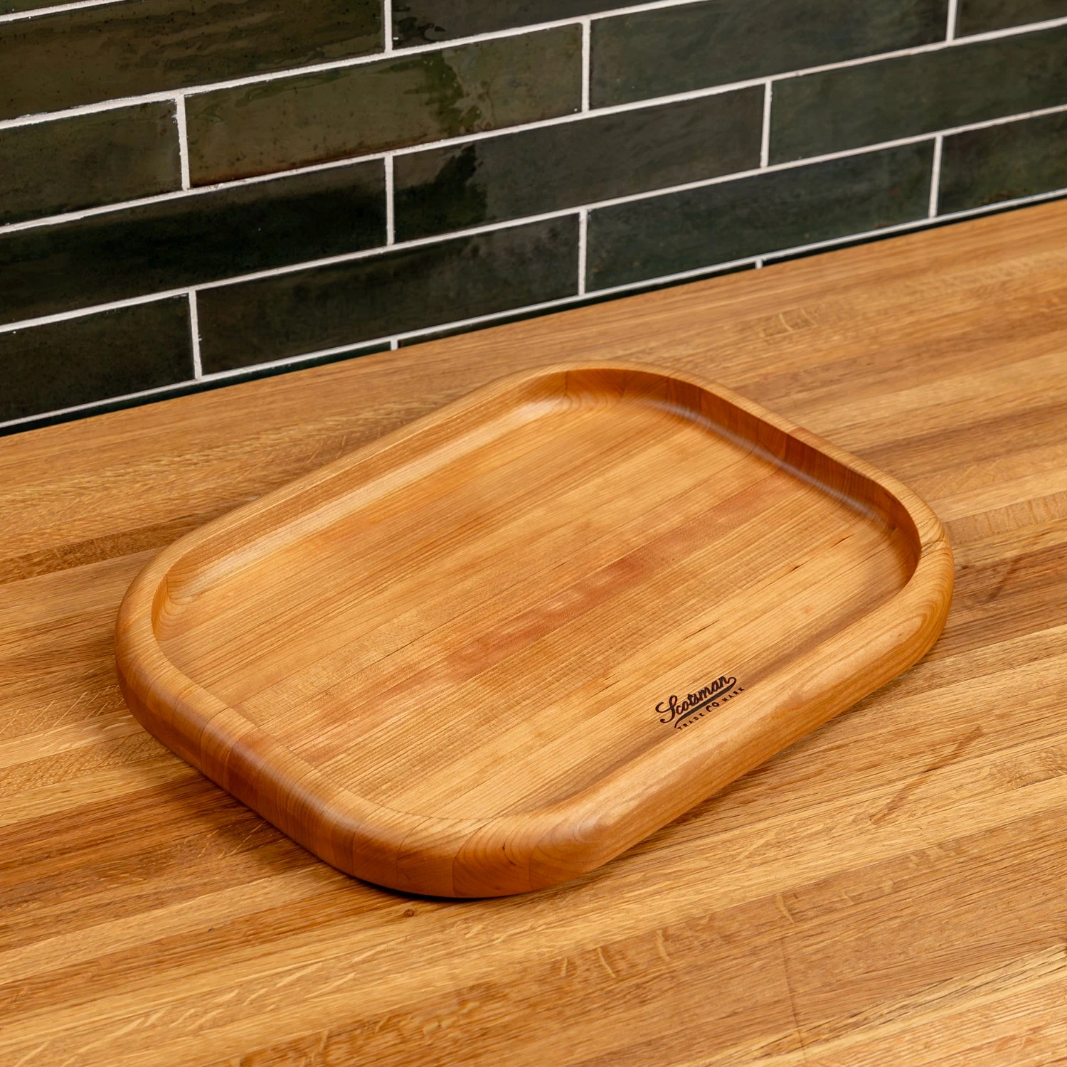 Scotsman Cherry Carving Block with Raised Edge 12 Scotsman Cherry Carving Block with Raised Edge - Image 10