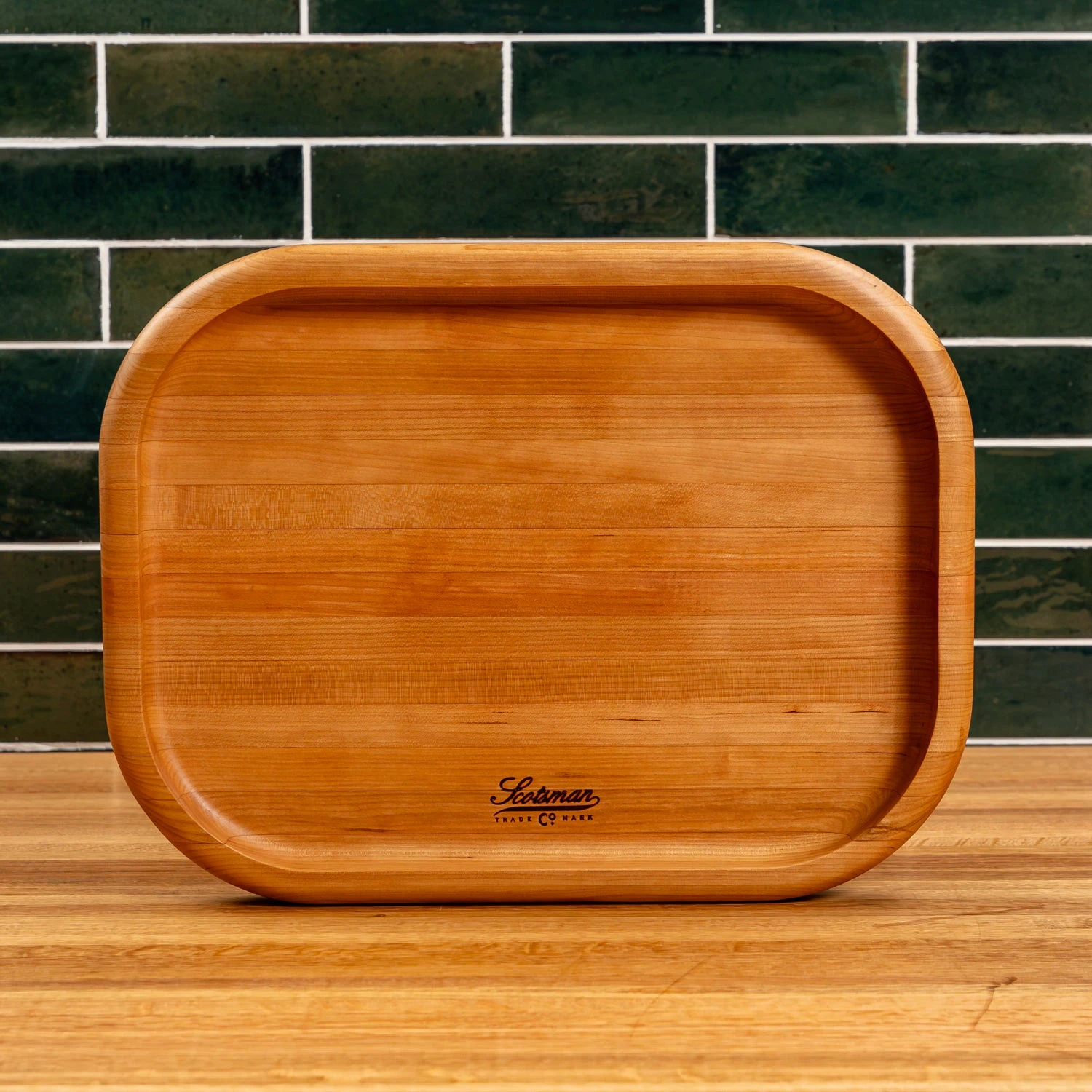 Scotsman Cherry Carving Block with Raised Edge 14 Scotsman Cherry Carving Block with Raised Edge - Image 12