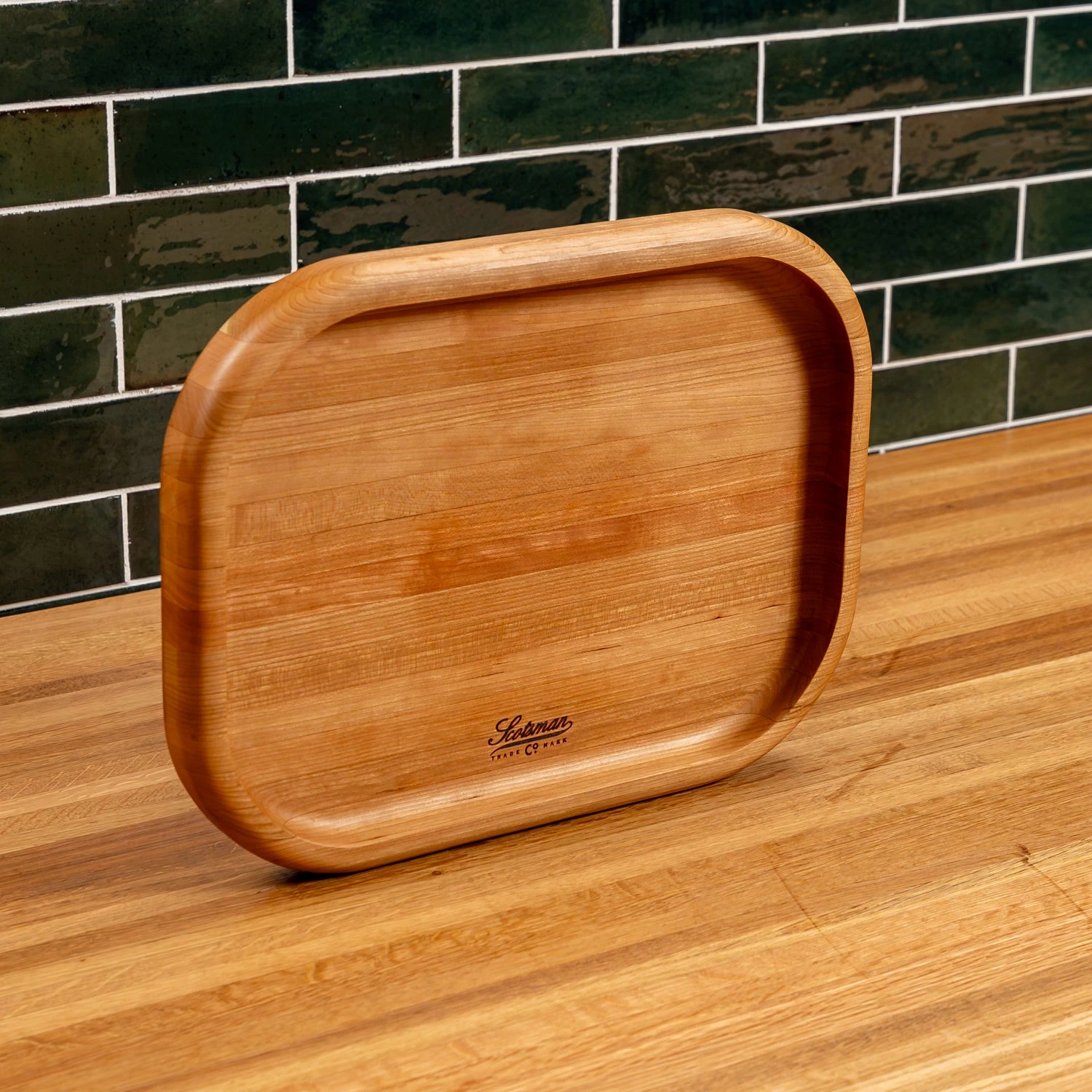 Scotsman Cherry Carving Block with Raised Edge 15 Scotsman Cherry Carving Block with Raised Edge - Image 13