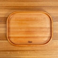 Scotsman Cherry Carving Block with Raised Edge 34 Scotsman Cherry Carving Block with Raised Edge -Laurel Mercantile Store NewWoodProducts Cherry June14 2024 211