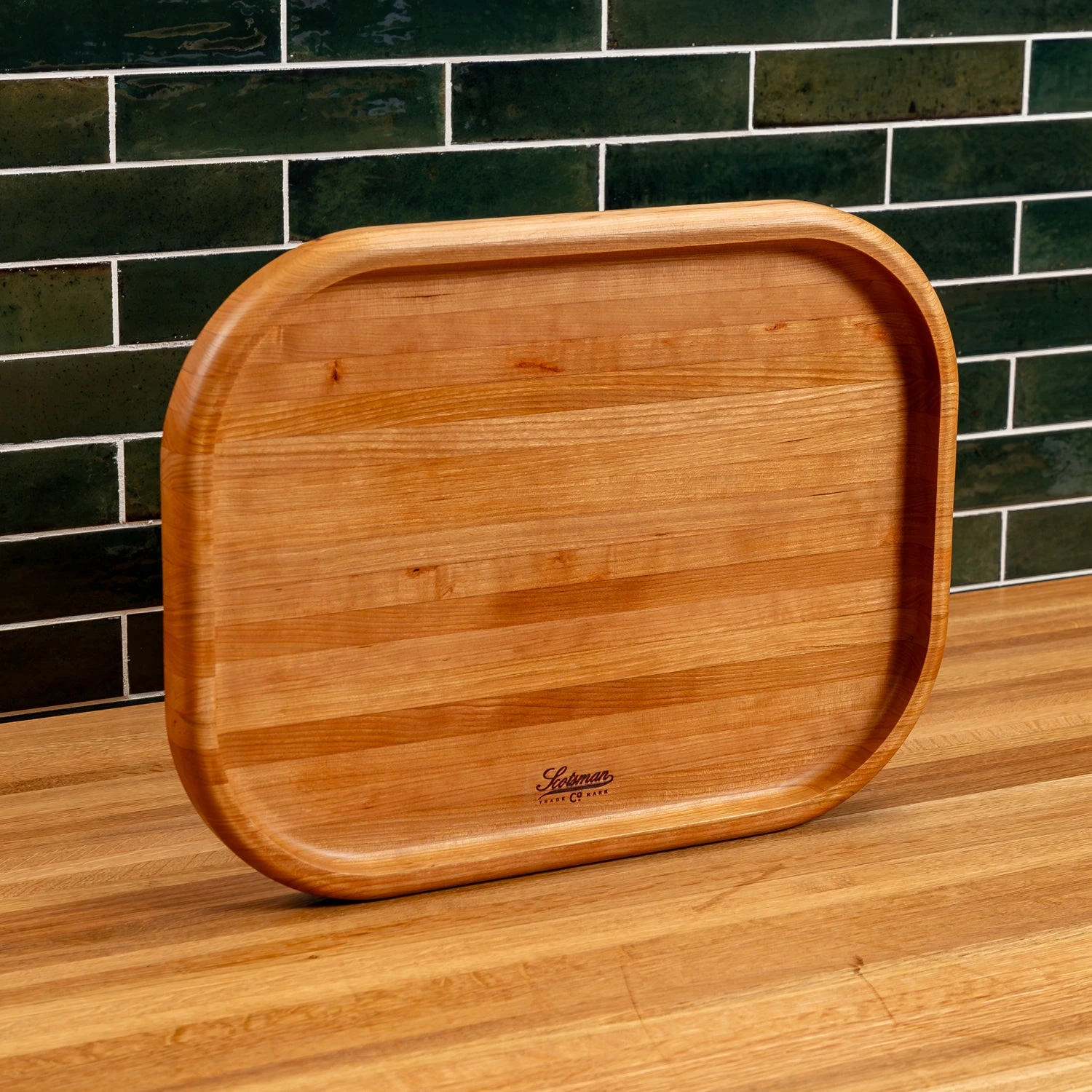 Scotsman Cherry Carving Block with Raised Edge 21 Scotsman Cherry Carving Block with Raised Edge - Image 19