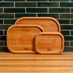 Scotsman Cherry Carving Block with Raised Edge