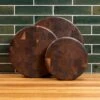 Scotsman Walnut End Grain Round Butcher Block -Laurel Mercantile Store NewWoodProducts Walnut June11 2024 0252