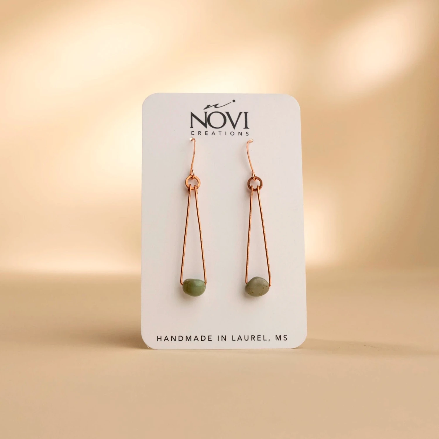 Novi Campo Frio Triad Turquoise & Hammered Copper Earrings 5 Novi Campo Frio Triad Turquoise & Hammered Copper Earrings - Image 3