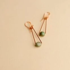 Novi Campo Frio Triad Turquoise & Hammered Copper Earrings 14 Novi Campo Frio Triad Turquoise & Hammered Copper Earrings -Laurel Mercantile Store Novi Campo Frio Triad Earrings 00038