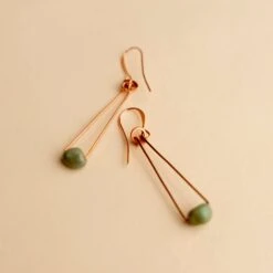 Novi Campo Frio Triad Turquoise & Hammered Copper Earrings 12 Novi Campo Frio Triad Turquoise & Hammered Copper Earrings -Laurel Mercantile Store Novi Campo Frio Triad Earrings 00040