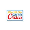 Crisco Retro Vinyl Sticker - Now We Are Cooking With Crisco (3.5" x 2") -Laurel Mercantile Store Now We Are Cooking with Crisco Vinyl Sticker