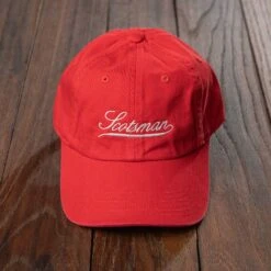 Scotsman Red Cotton Embroidered Low Profile Cap -Laurel Mercantile Store Red Scotsman Cap 00001
