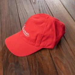 Scotsman Red Cotton Embroidered Low Profile Cap -Laurel Mercantile Store Red Scotsman Cap 00003