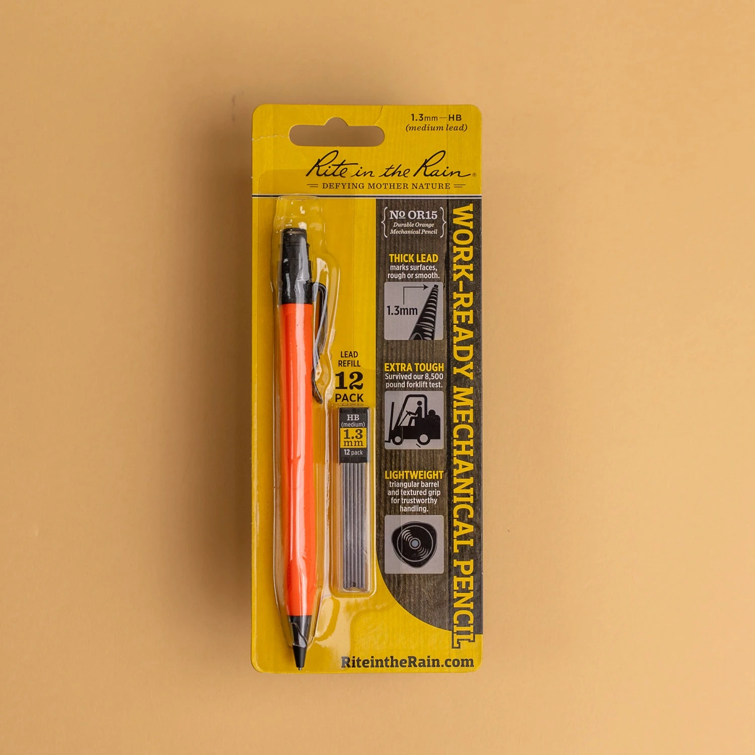 Rite in the Rain Work-Ready Orange Mechanical Pencil 4 Rite in the Rain Work-Ready Orange Mechanical Pencil - Image 2