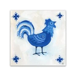 Adam Trest Azul | Rooster Tile Print
