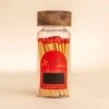Scarlet Long Stem Decorative Matches Jar with Acacia Wood Lid 1 Scarlet Long Stem Decorative Matches Jar with Acacia Wood Lid -Laurel Mercantile Store Scarlett Long Stem Matches Jar 00001