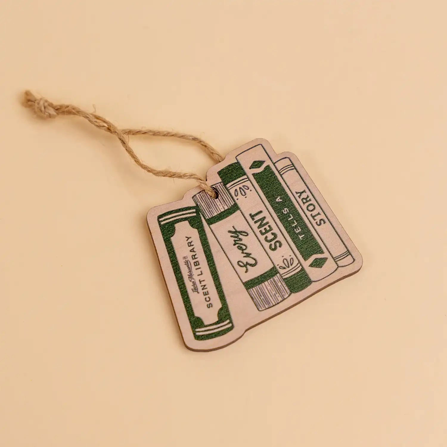 Laurel Mercantile Scent Library Wooden Christmas Ornament 6 Laurel Mercantile Scent Library Wooden Christmas Ornament - Image 4