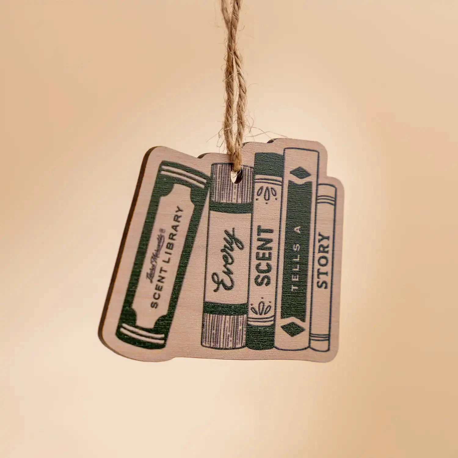 Laurel Mercantile Scent Library Wooden Christmas Ornament 4 Laurel Mercantile Scent Library Wooden Christmas Ornament - Image 2