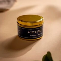 Scotsman 5 oz. Candle - Bergamot, Mandarin, & Black Pepper -Laurel Mercantile Store Scotsman 5 ounce candle 00002