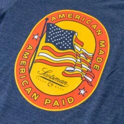 Scotsman Flag T-Shirt - American Made Vintage Fit Navy Tee -Laurel Mercantile Store Scotsman Flag Tshirt 00006