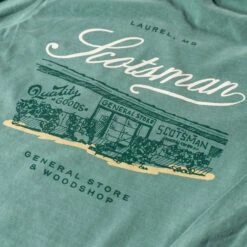 SCo. General Store & Woodshop Long Sleeve Pocket Tee - Light Green -Laurel Mercantile Store Scotsman General Store and Woodshop Long Sleeve Tshirt 00008