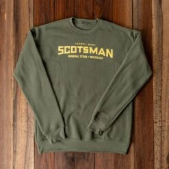 Scotsman Gen Store & Woodshop Logo Sweatshirt - Military Green