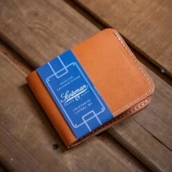 Scotsman Leather Bi-Fold Wallet: Handcrafted English Bridle Leather -Laurel Mercantile Store Scotsman Leather Bi Fold Wallet 00006