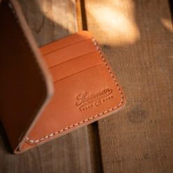 Scotsman Leather Bi-Fold Wallet: Handcrafted English Bridle Leather -Laurel Mercantile Store Scotsman Leather Bi Fold Wallet 00010
