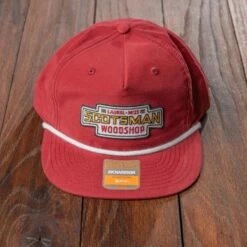 Scotsman Woodshop Crimson Cap - Official Laurel MS Snapback -Laurel Mercantile Store Scotsman Woodshop Crimson Cap 00001