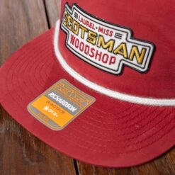 Scotsman Woodshop Crimson Cap - Official Laurel MS Snapback -Laurel Mercantile Store Scotsman Woodshop Crimson Cap 00003
