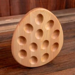Maple Deviled Egg Tray | 12 Egg 10 Maple Deviled Egg Tray | 12 Egg -Laurel Mercantile Store ScotsmanCo Deviled Egg Tray Walnut Maple Wood kitchenware home kitchen 00017