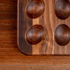 Walnut Deviled Egg Tray | 18 Egg -Laurel Mercantile Store ScotsmanCo Deviled Egg Tray Walnut Maple Wood kitchenware home kitchen 00074