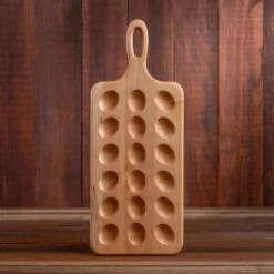 Maple Deviled Egg Tray - 18 Slot American Hardwood Serving Platter