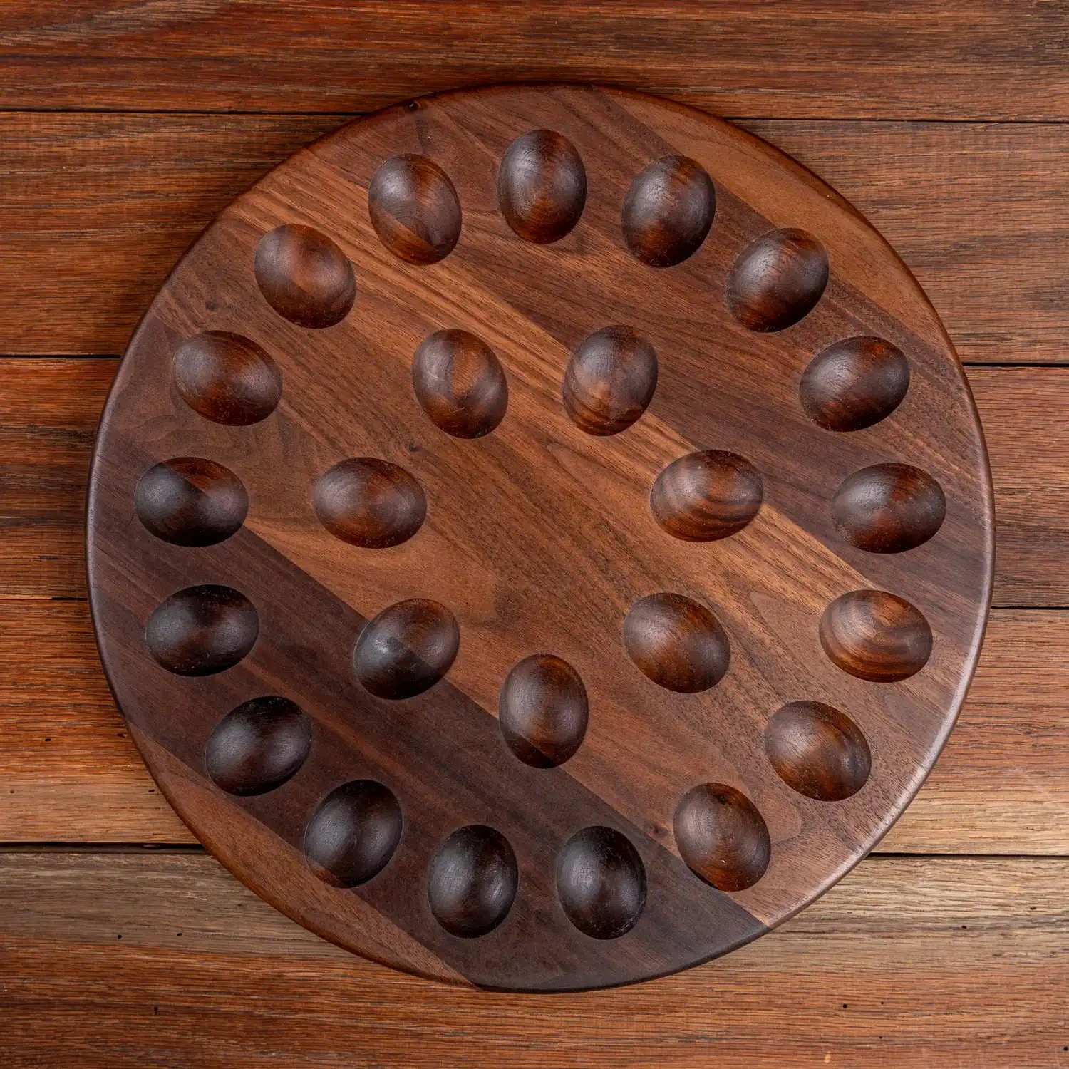 Walnut Deviled Egg Tray - 24 Slot Handcrafted Wooden Serving Board 4 Walnut Deviled Egg Tray - 24 Slot Handcrafted Wooden Serving Board - Image 2