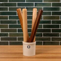 Handcrafted Solid Wood Straight Rolling Pin - 20-Inch Professional Baker's Tool