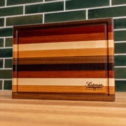 Scotsman Striped Solid Hardwood Butcher Block with Juice Groove -Laurel Mercantile Store Striped Butcher Block with Juice Groove small 00008