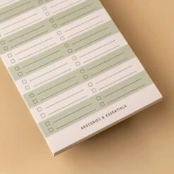 Premium Striped Market List Notepad for Organized Grocery Shopping -Laurel Mercantile Store Striped Market List Notepad 00005