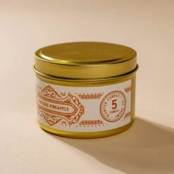 Summer School 5 oz. Poolside Pineapple & Coconut Water Scented Candle -Laurel Mercantile Store Summer School 5 oz candle 00003