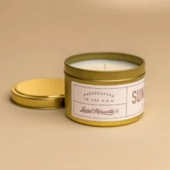 Sunday Boots 5 Oz. Scented Candle - Handcrafted Leather & Linen -Laurel Mercantile Store Sunday Boots 5 ounce candle 00007