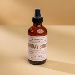 Leather and Linen Sunday Boots Room Spray - 8 oz Artisan Scented Mist