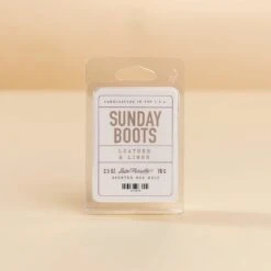Leather and Linen Scented Wax Melts - Sunday Boots Handcrafted Blend