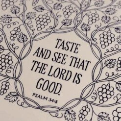 Taste And See Scripture Tea Towel -Laurel Mercantile Store Taste and See Hymn Tea Towel 00002