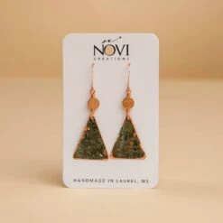 Upcycled Copper A-Frame Earrings: Handcrafted Historic Heritage Jewelry