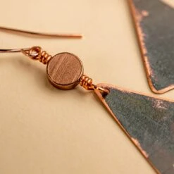 Upcycled Copper A-Frame Earrings: Handcrafted Historic Heritage Jewelry -Laurel Mercantile Store The A Frame Earrings 00011