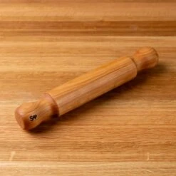 Mini Traditional Wooden Rolling Pin with Handles 15 Mini Traditional Wooden Rolling Pin with Handles -Laurel Mercantile Store Traditional Mini Rolling Pin Cherry 00004