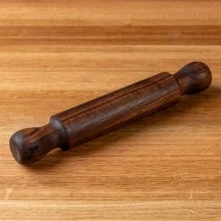 Mini Traditional Wooden Rolling Pin with Handles 21 Mini Traditional Wooden Rolling Pin with Handles -Laurel Mercantile Store Traditional Mini Rolling Pin Walnut 00004