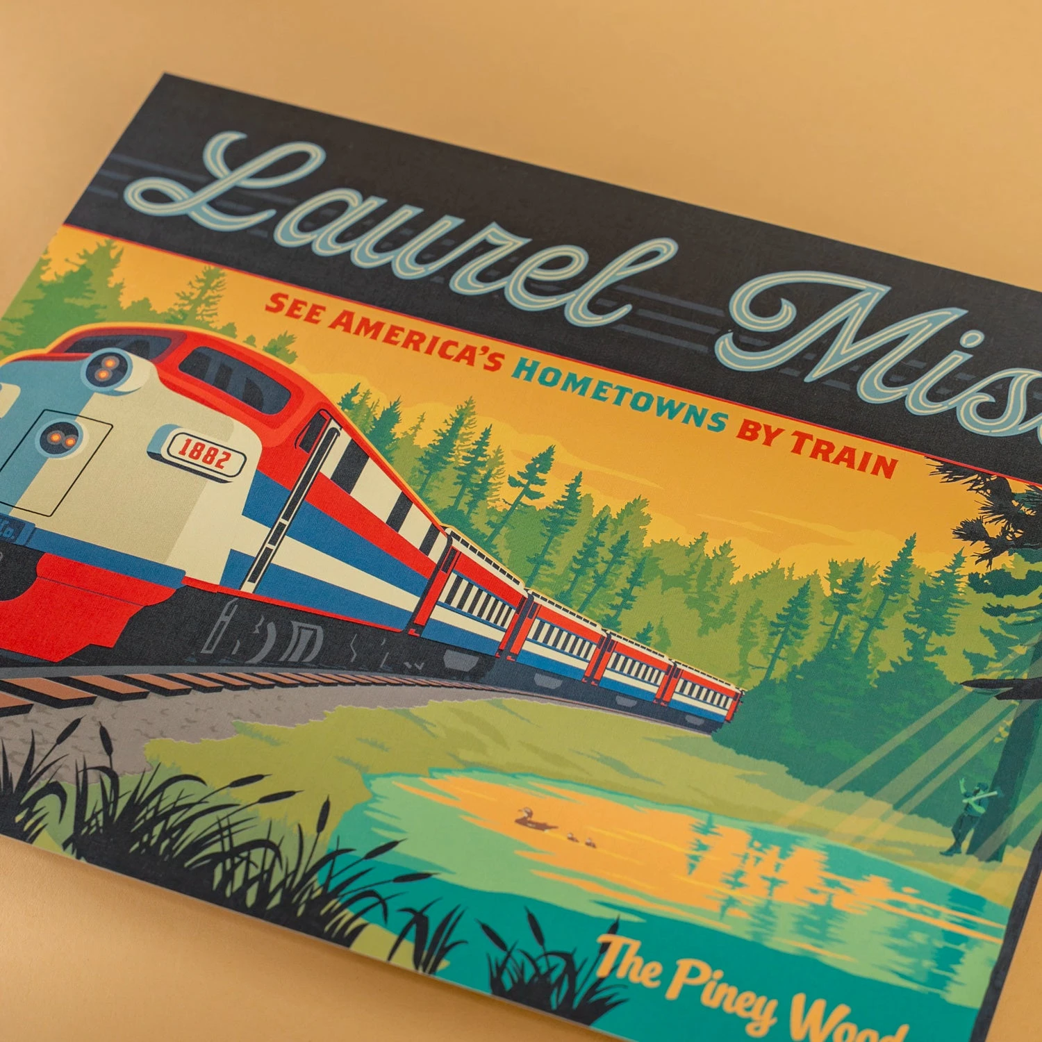 Amtrak Crescent Line Train Mural Art Print - 8" x 10" Wall Decor 4 Amtrak Crescent Line Train Mural Art Print - 8" x 10" Wall Decor - Image 2